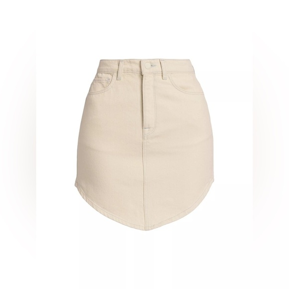 Triarchy Dresses & Skirts - NWT - Triarchy Ms. Hart Denim Mini Skirt in Off White- Size 27 (US 4)